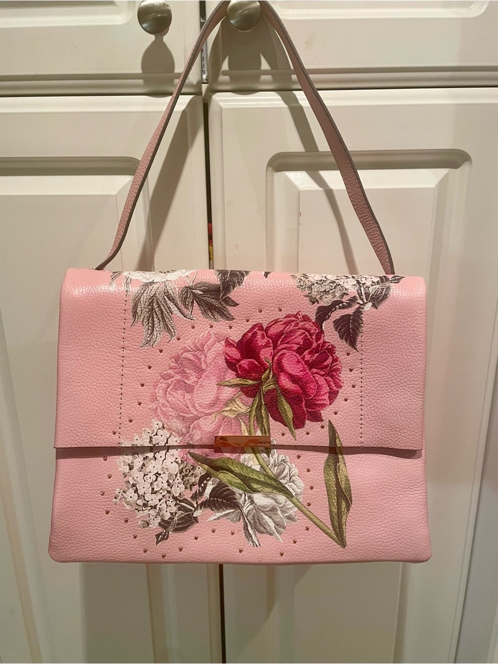 Ted Baker Pink Floral Shoulder Bag Purse Palace Gardens Peonii Near-Mint